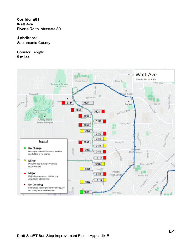 Watt Ave corridor map sample