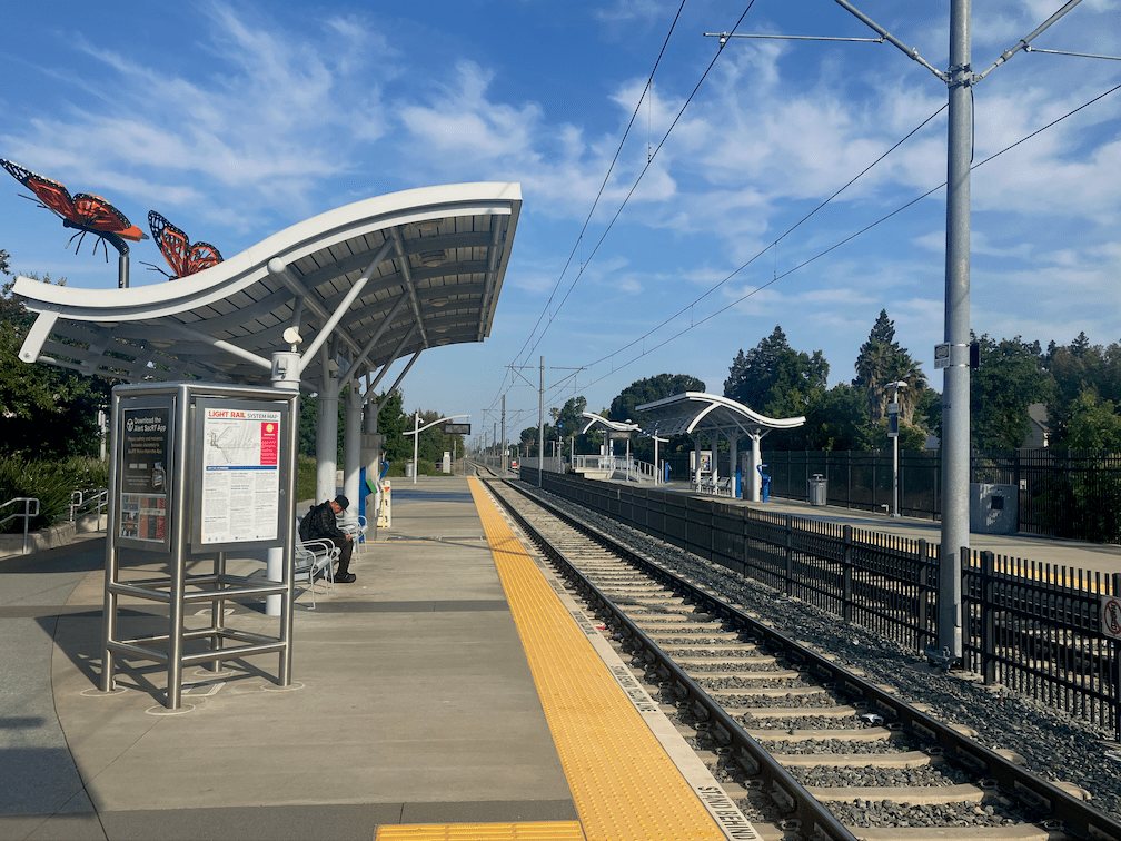 SacRT light rail Center Parkway station higher platform