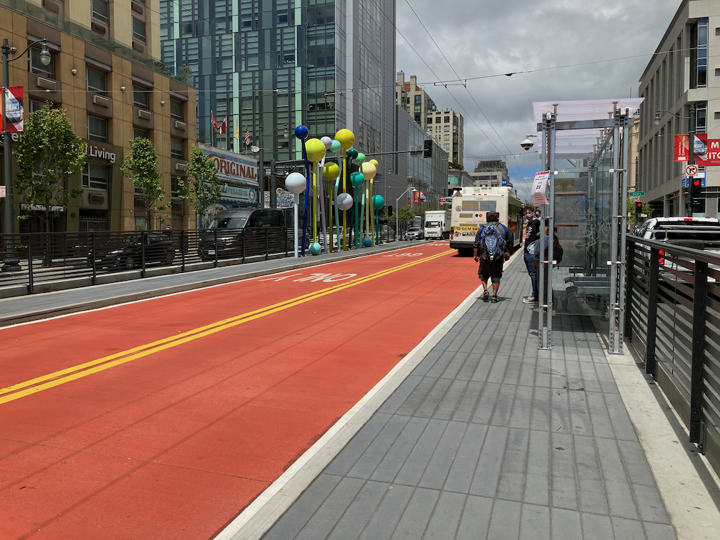 photo of BRT on Van Ness Ave in San Francisco
